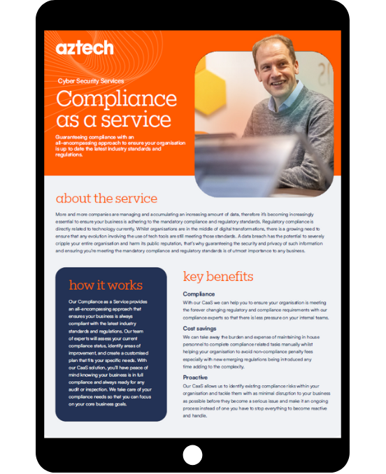 Compliance as a Service - Tablet Datasheet